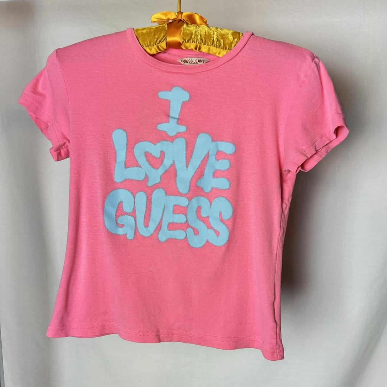 Pink and sale blue guess shirt