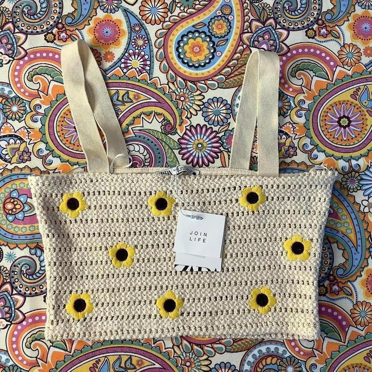 ZARA CROCHET TOP Zara crochet daisy top. This top... Depop