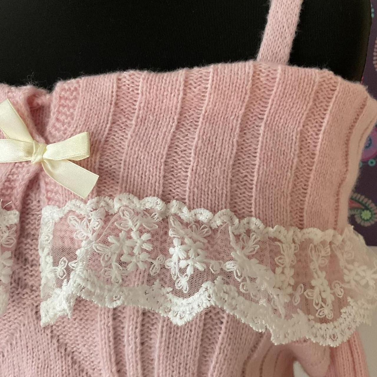 PINK COQUETTE STYLE JUMPER super cute, super soft... - Depop