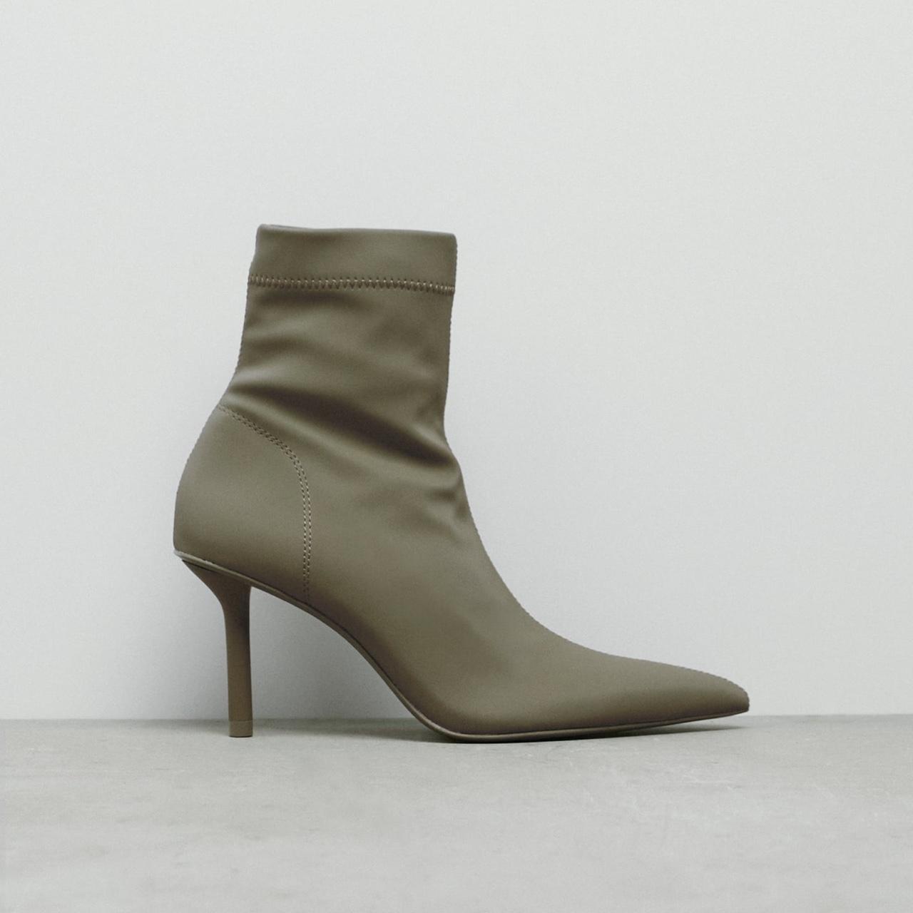 Zara fabric high store heel ankle boots