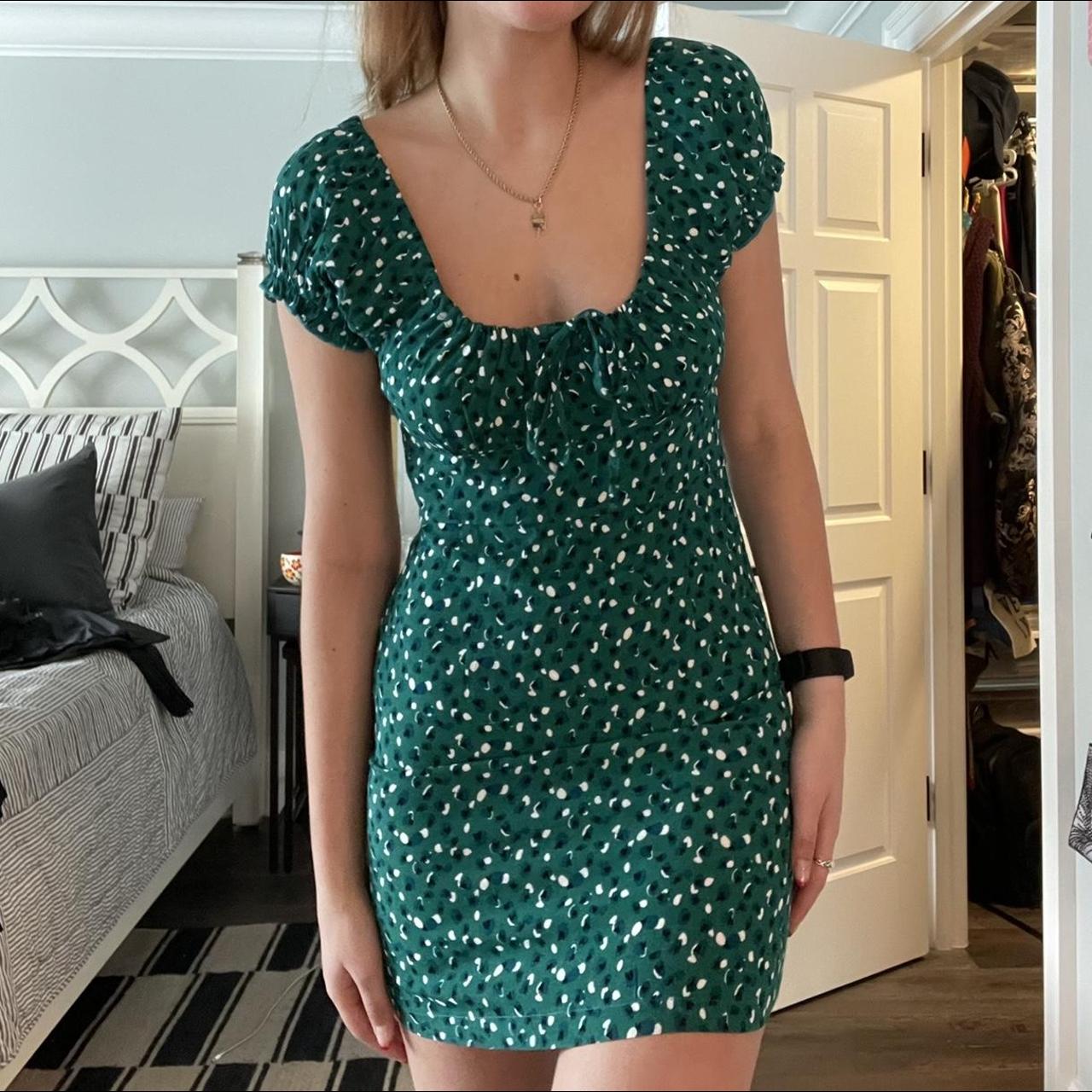 VERGE GIRL DRESS green verge girl mini dress.... - Depop