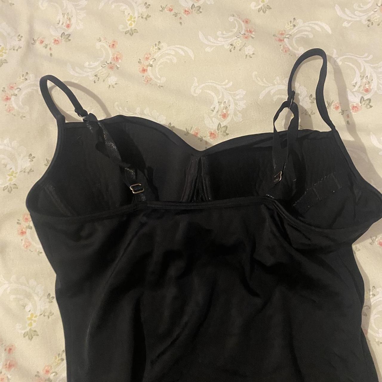 Black Cami Vest With Built In Bra Lovely Silky Depop 5872