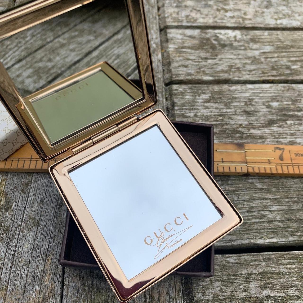 Vintage Gucci Premiere Gold Compact Mirror (w/ | Depop
