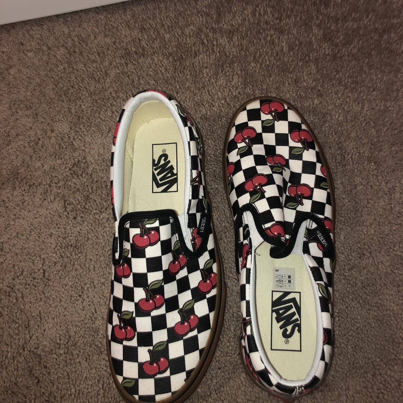 Slip on cherry on sale vans