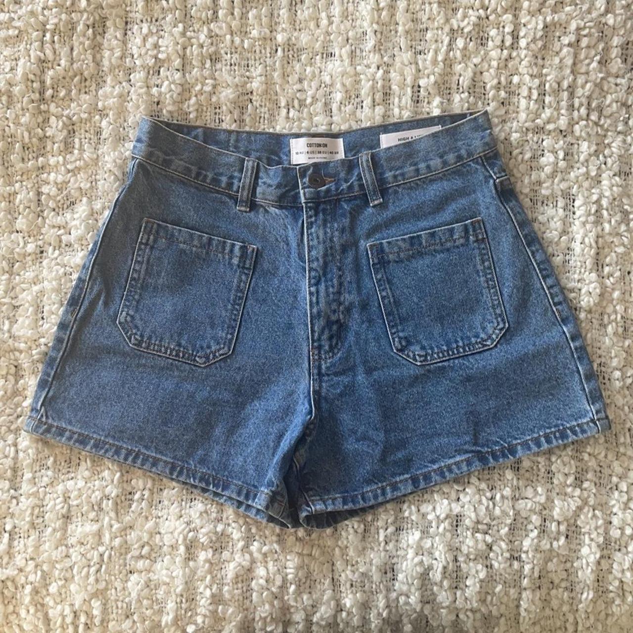 Cotton On Women's Blue Shorts Depop
