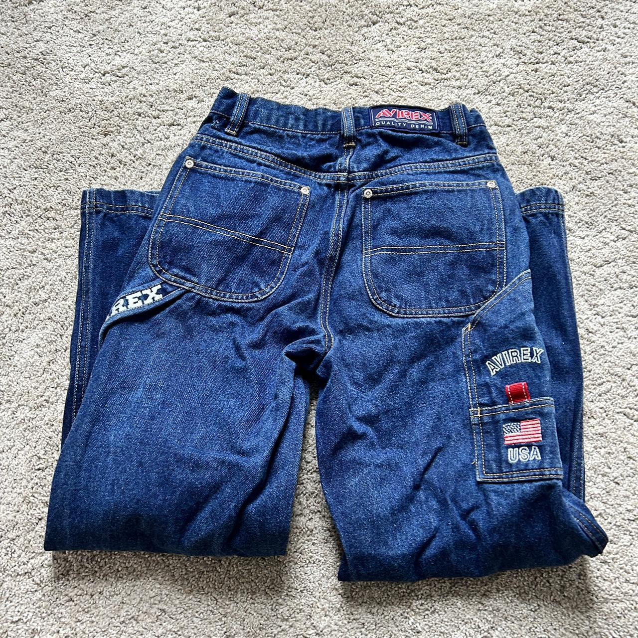 Vintage denim carpenter jeans with patches. Pretty... - Depop