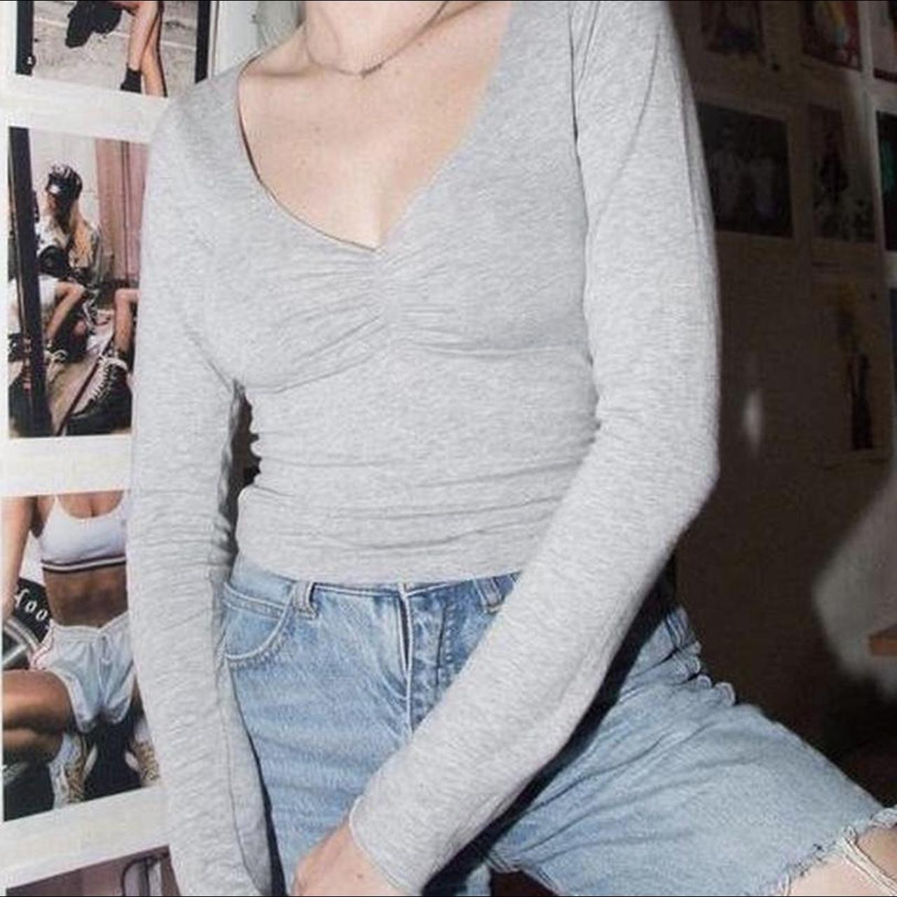 brandy melville gray long sleeve gina this brandy... Depop