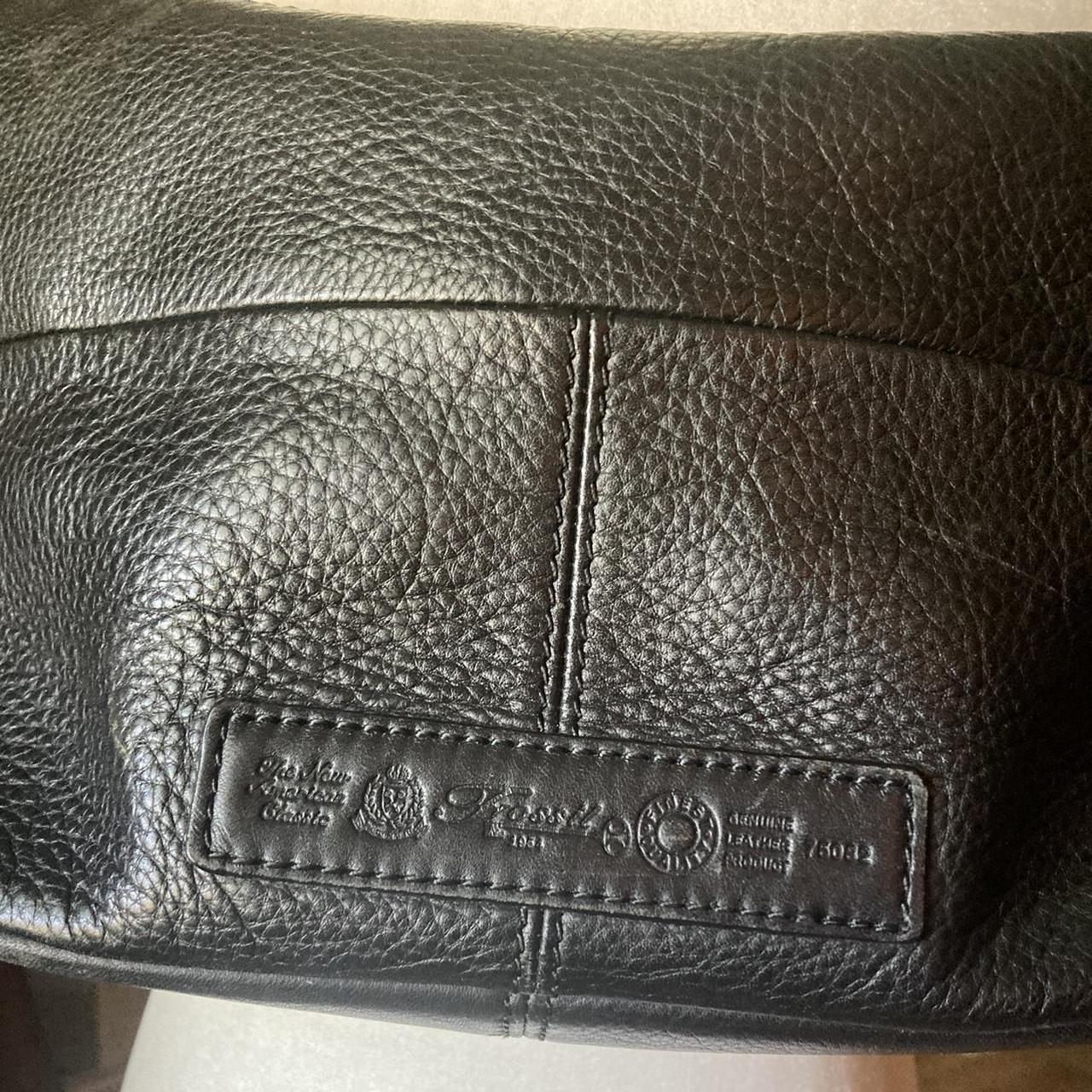 Fossil Black Leather Crossbody Bag - Etsy