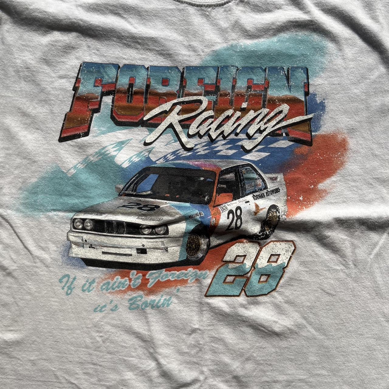 Pacsun Men's Foreign Racing T-Shirt in White - Size XL