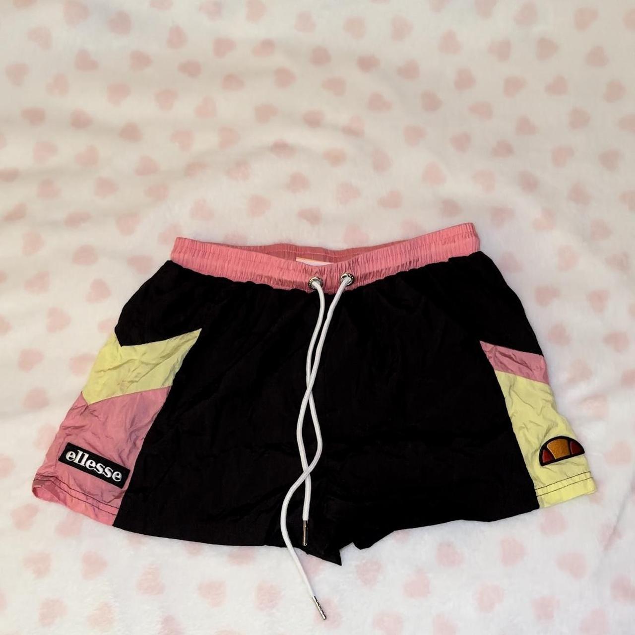 Ellesse Women's Black and Pink Shorts