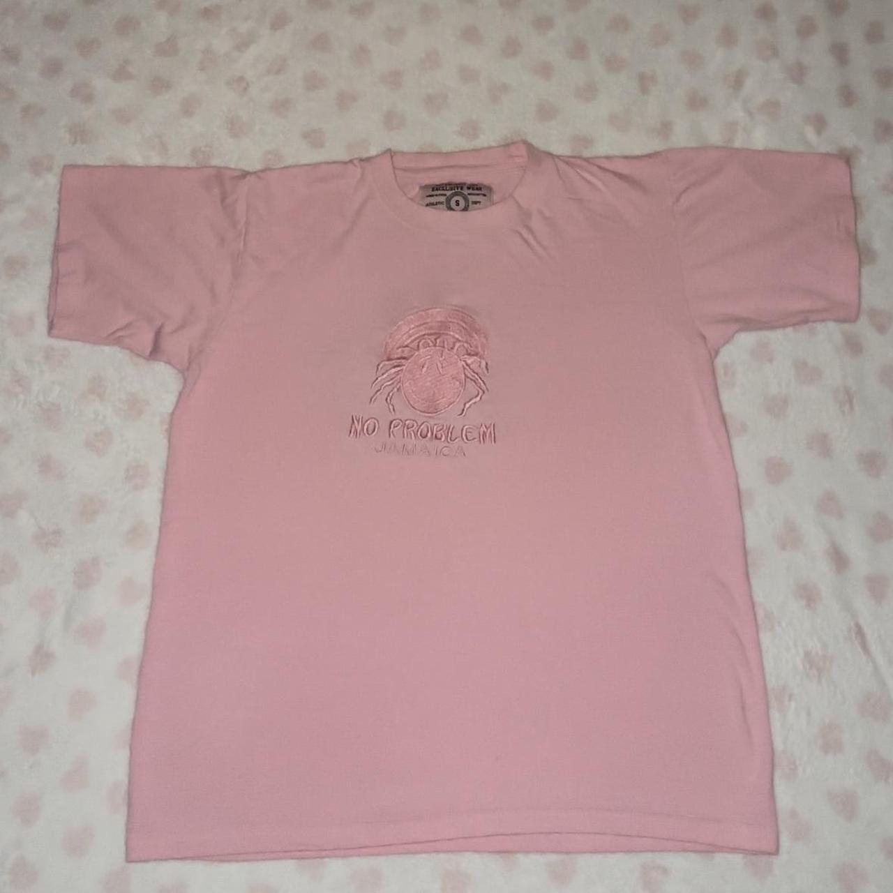 light pink “No Problem Jamaica” tee shirt - Depop