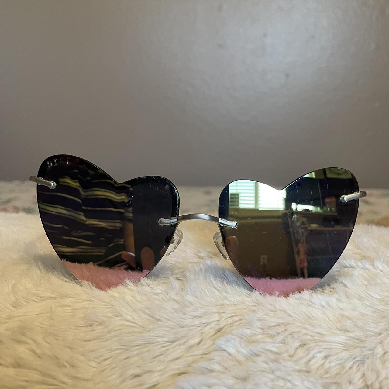 DIFF Heart Shaped Sunglasses NWOT feel free to Depop