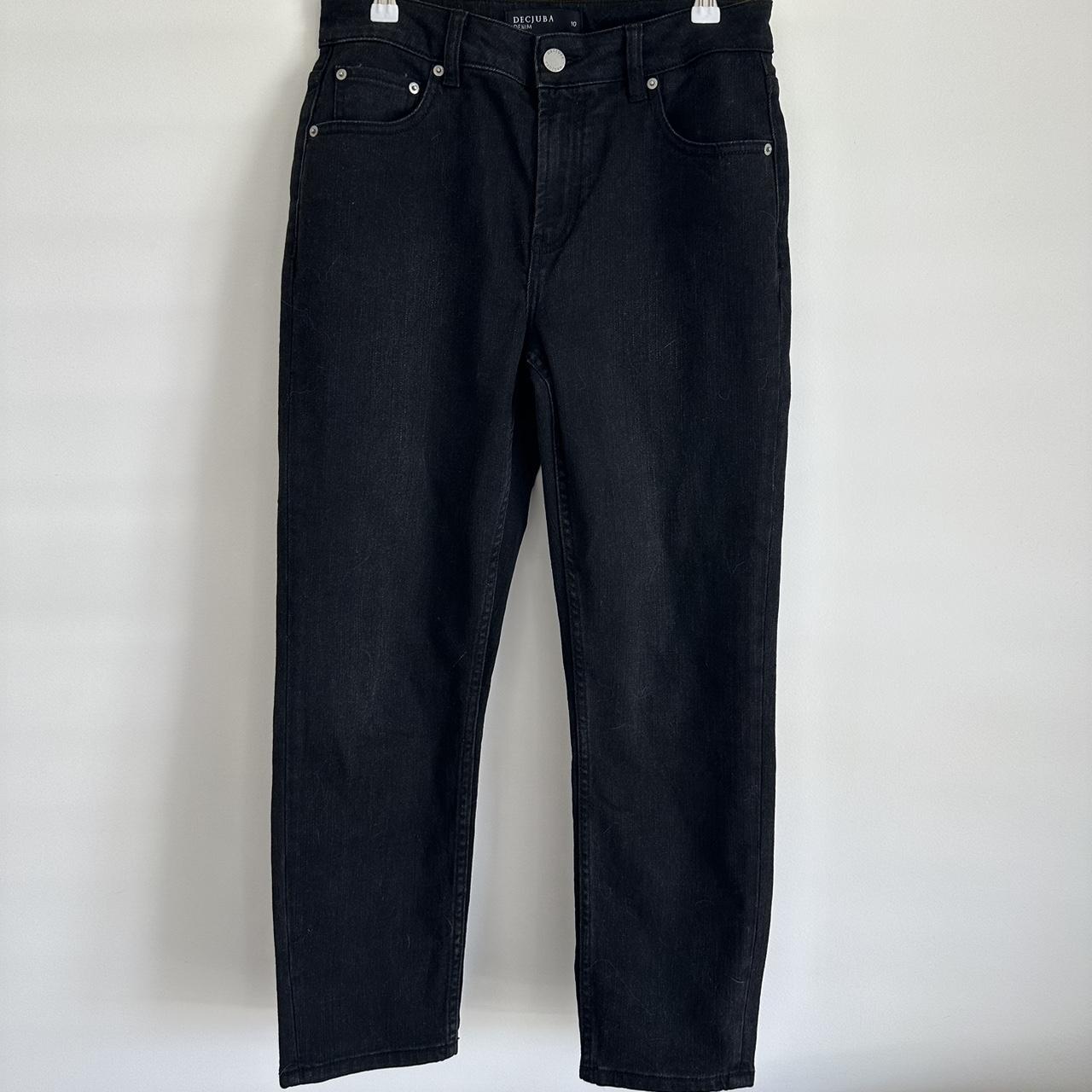 Decjuba Alexa girlfriend jeans Black wash colour... - Depop