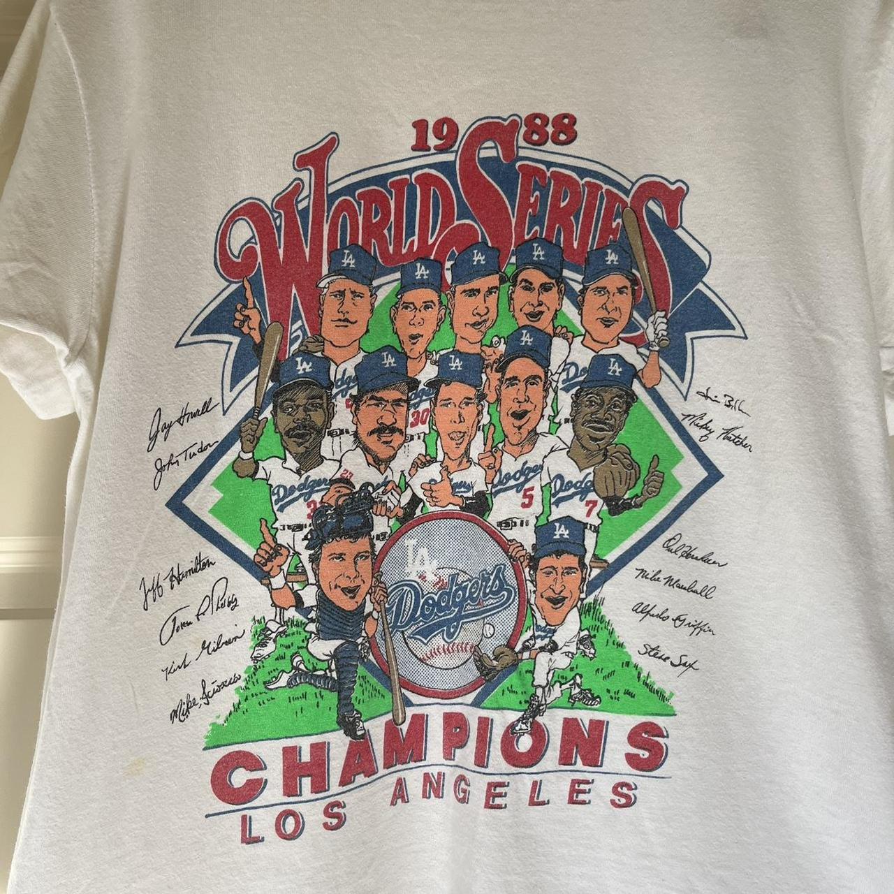 VTG 1988 LA Dodgers World Series T Shirt MADE IN - Depop