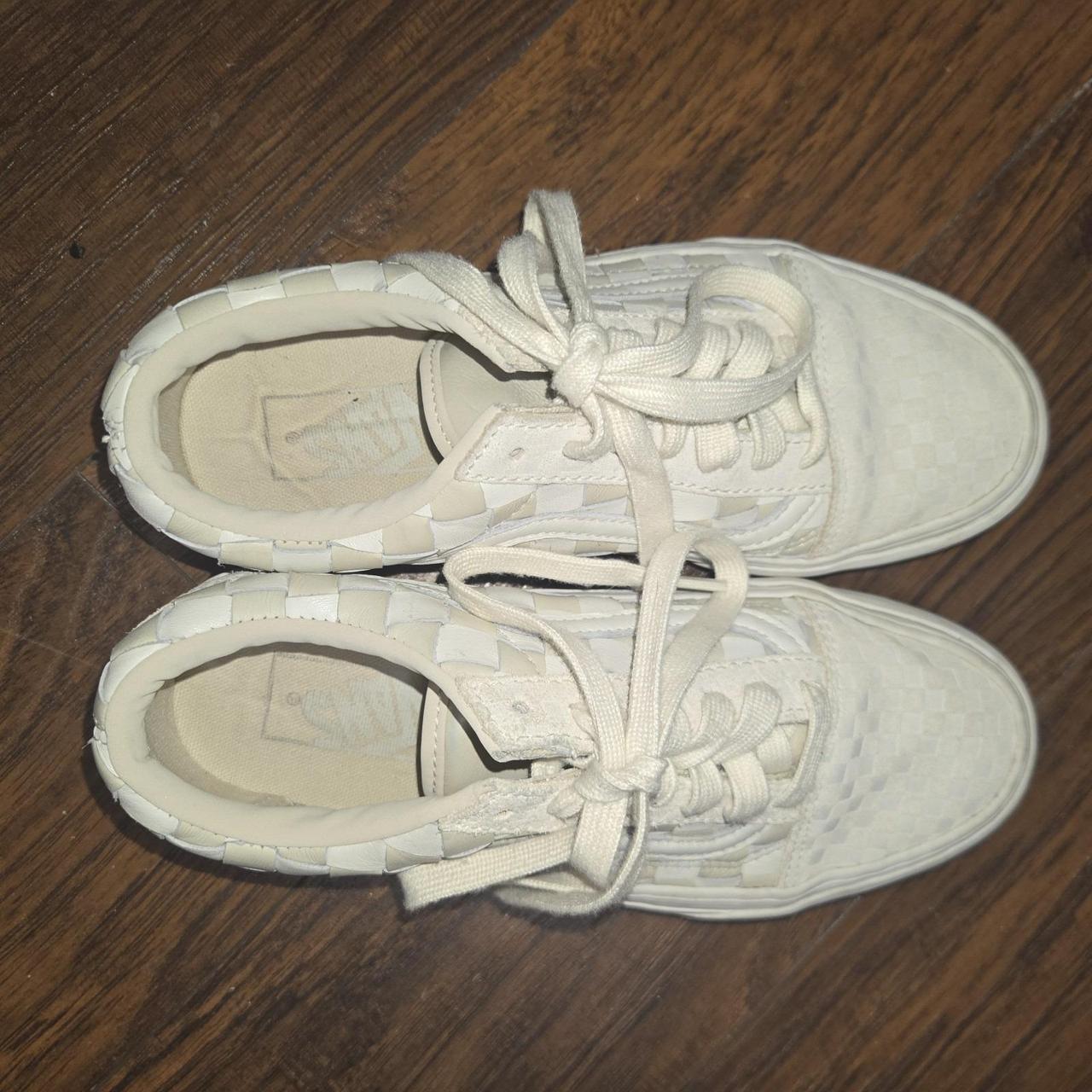 Vans Women's Sneakers Cream US – Vans Old Skool Woven