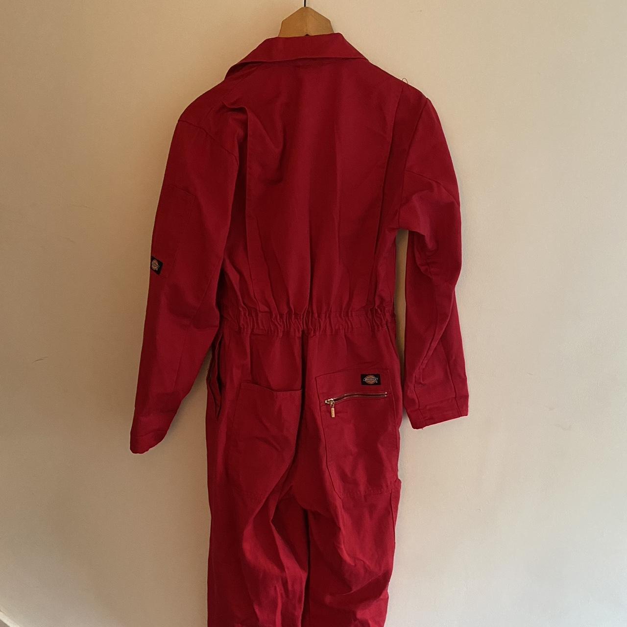 Dickies Men's Red Jumpsuit Depop