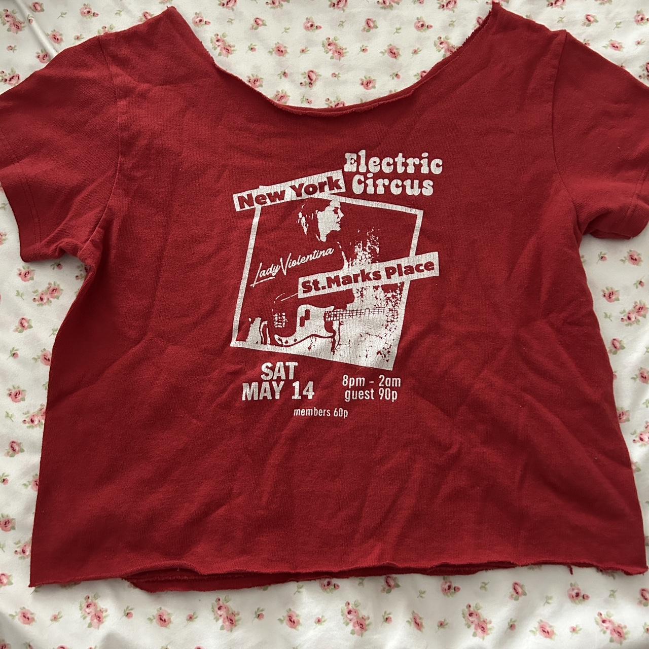 brandy melville off the shoulder graphic baby... Depop