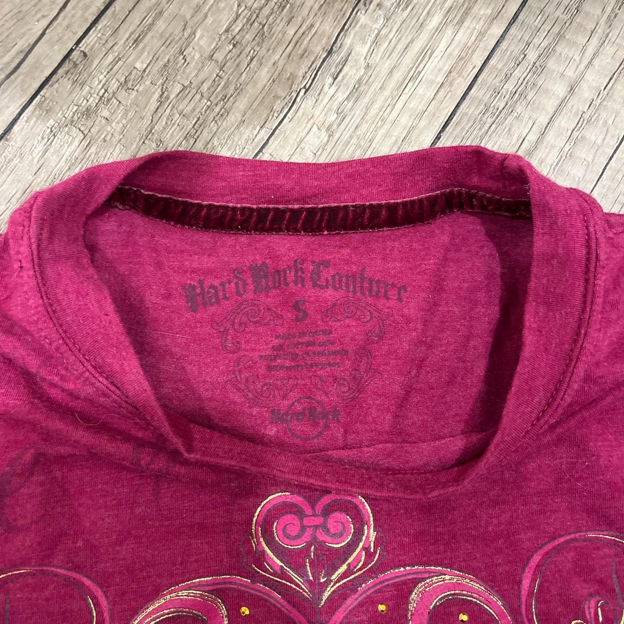 Hot pink Hard Rock Cafe top in perfect condition... - Depop