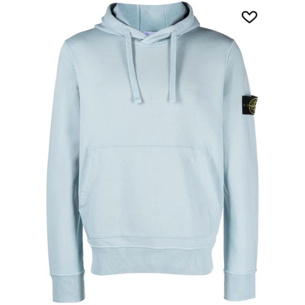 Stone island blue hoodie online