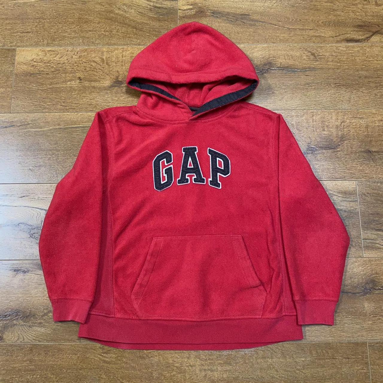 Gap Women's Navy and Red Hoodie | Depop