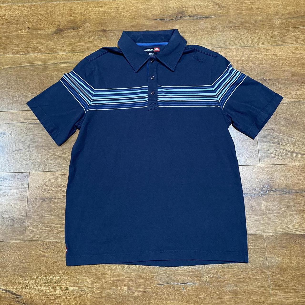 DC Shoes Men's Navy and White Polo-shirts | Depop