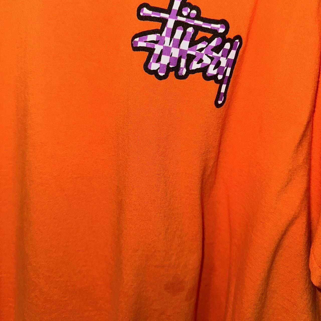 Stüssy Coral Checker Stock tee Some small stains on | Depop