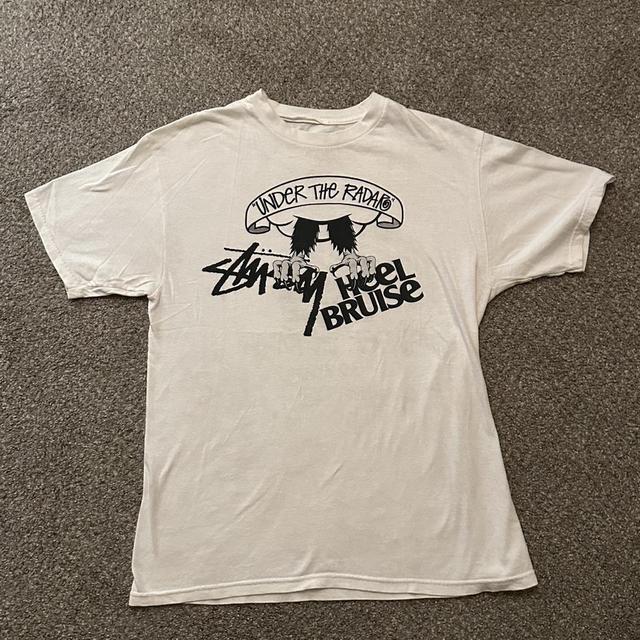 Stüssy Coral Checker Stock tee Some small stains on | Depop