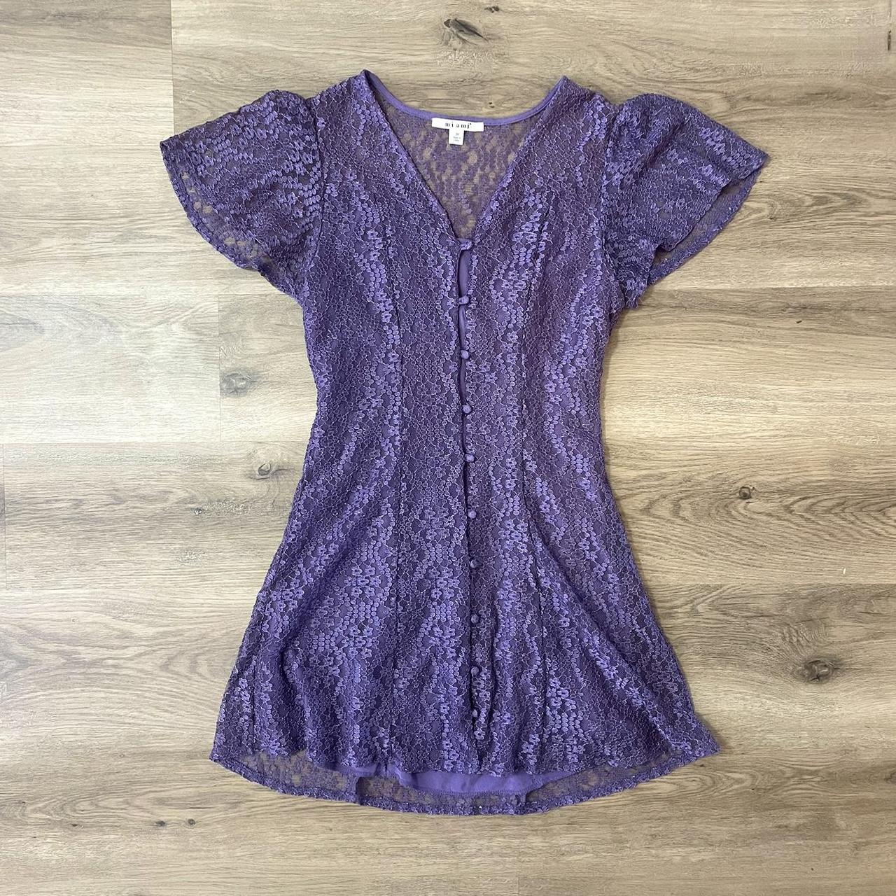 Francesca s Purple dress with buttons down the. Depop