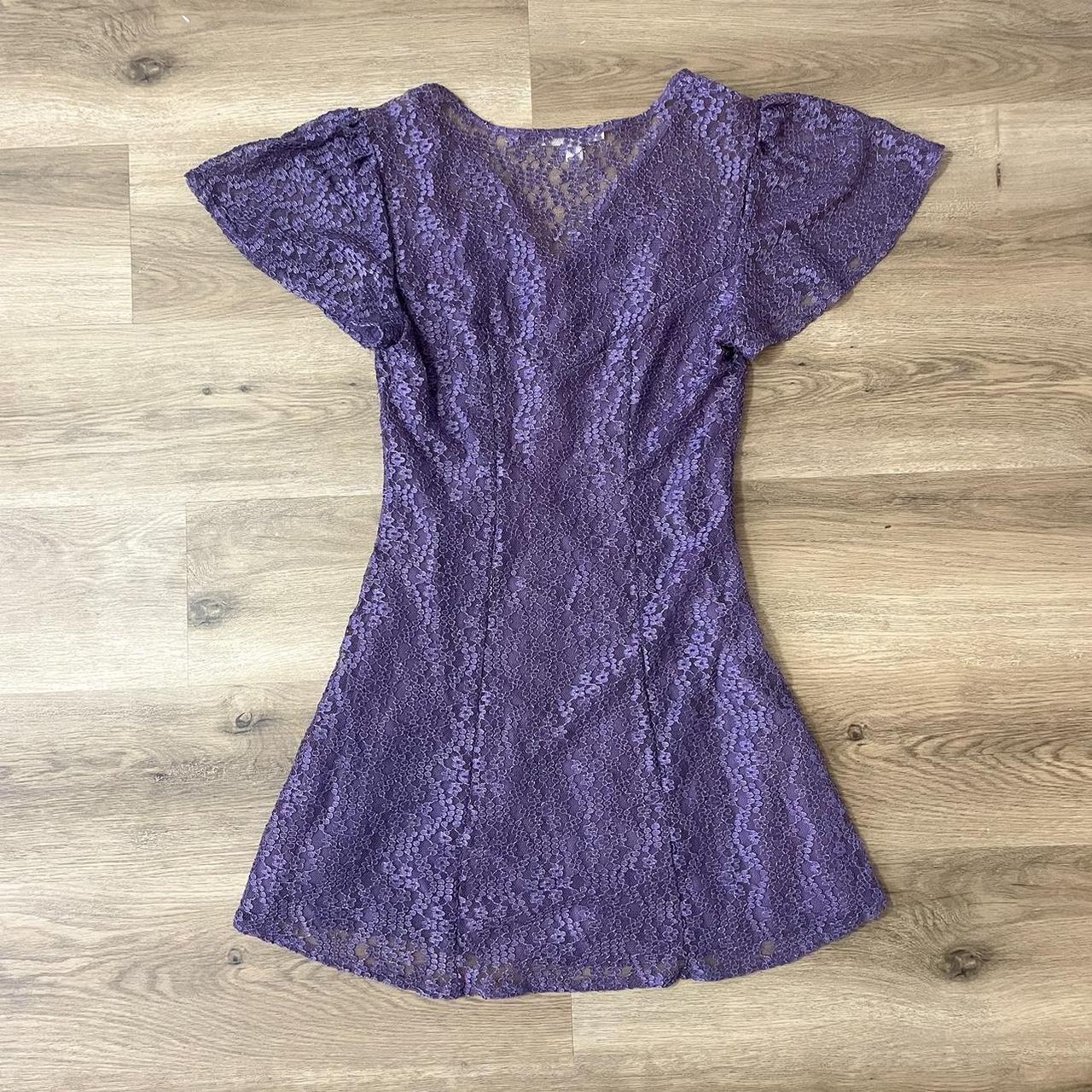 Francesca s Purple dress with buttons down the. Depop