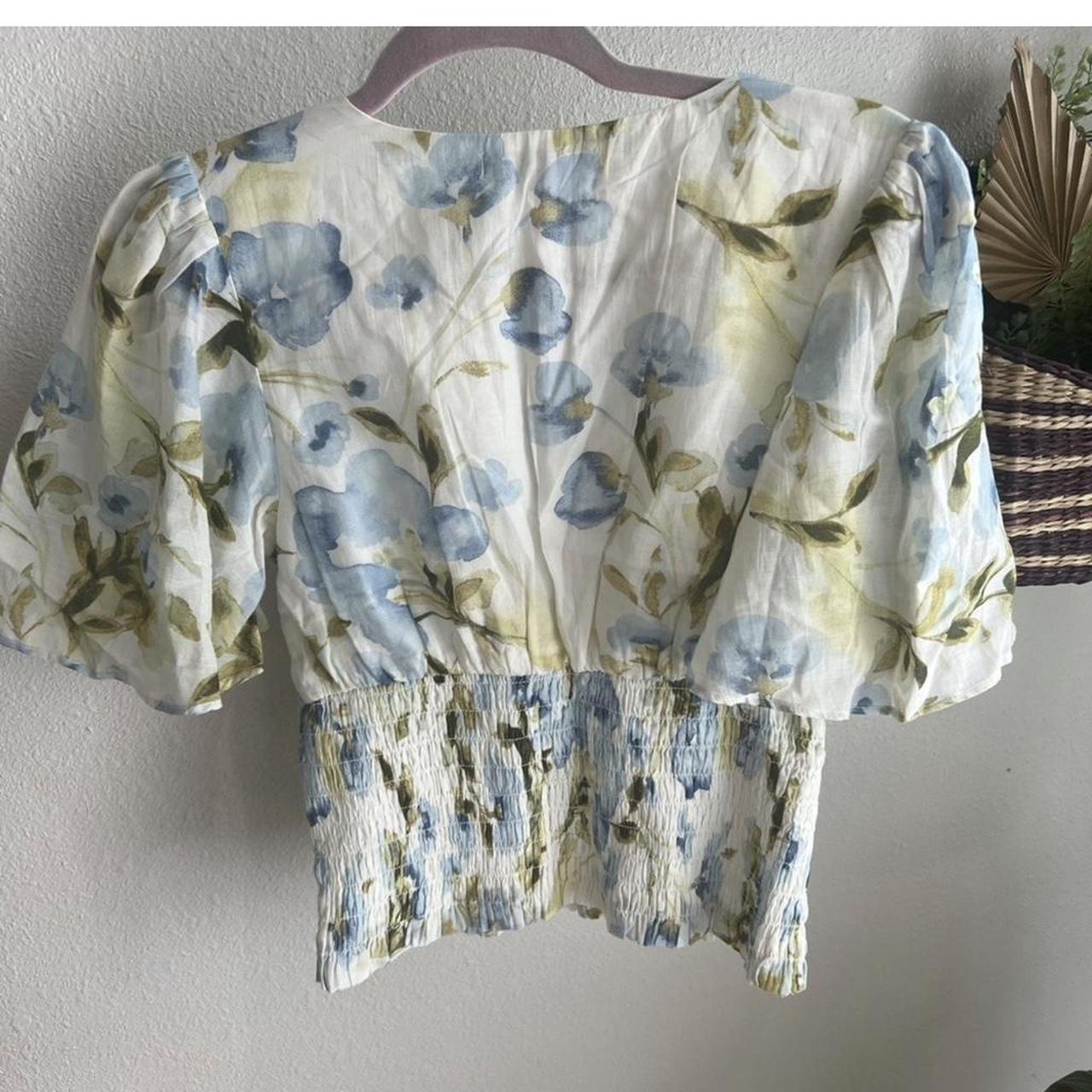 Abercrombie & Fitch Women's Blouse - Multi/White … - image 2