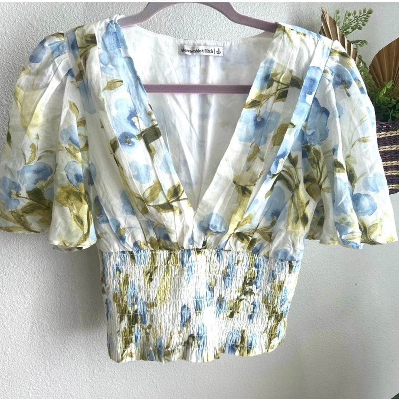 Abercrombie & Fitch Women's Blouse - Multi/White … - image 1