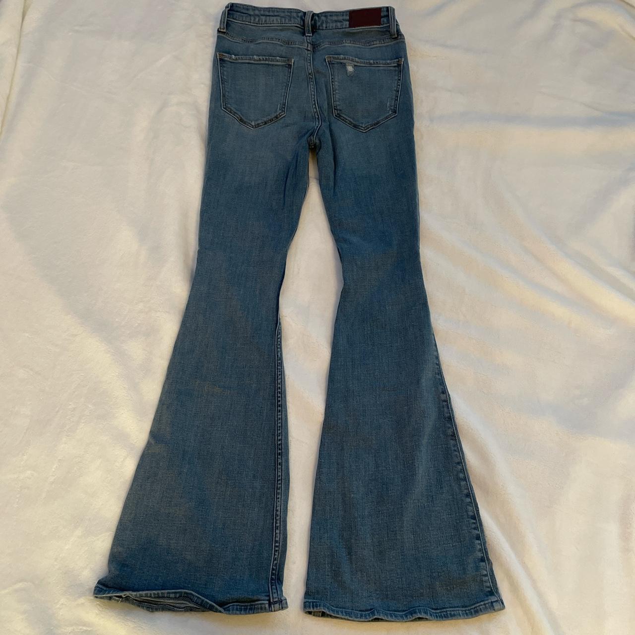 Hollister High-rise Flare Jeans With Rips In The - Depop