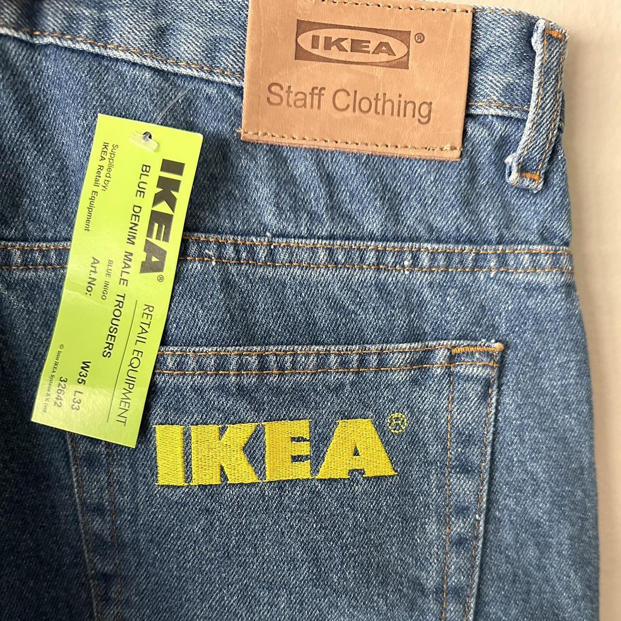 Vintage Ikea Staff Blue Denim Jeans from 1998, Rare | Depop