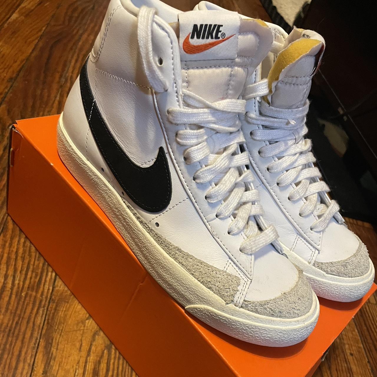 Women's White and Black Trainers | Depop