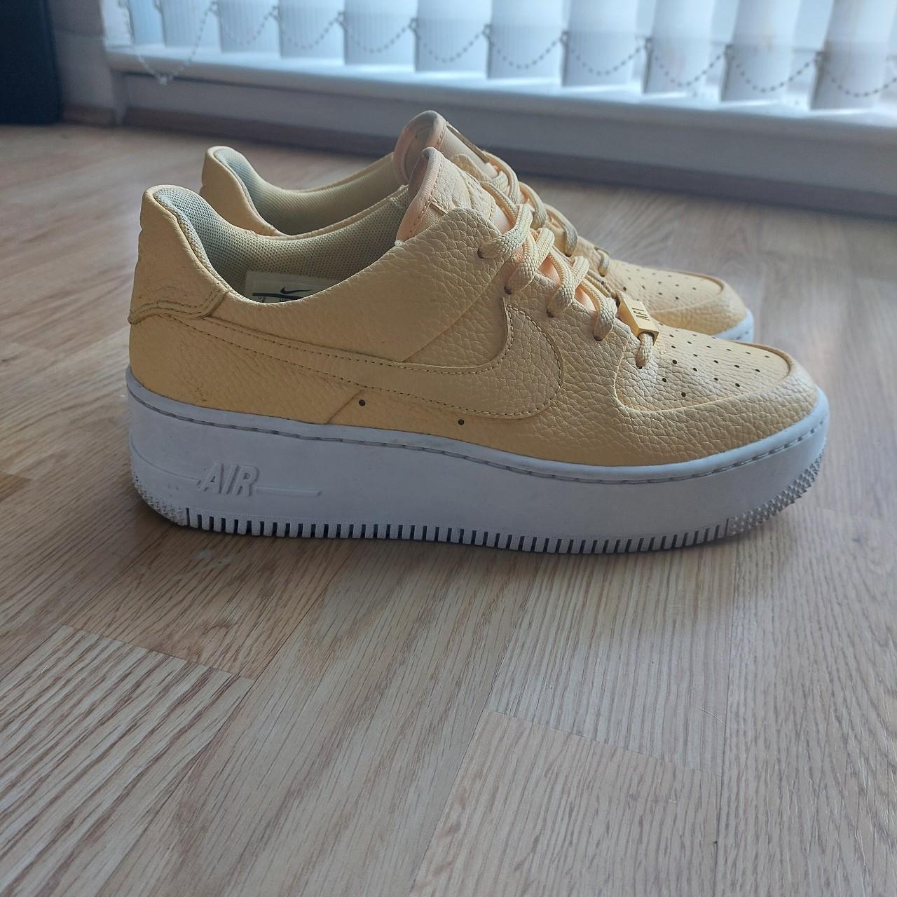 Nike AF1 in yellow Used but in good condition... - Depop