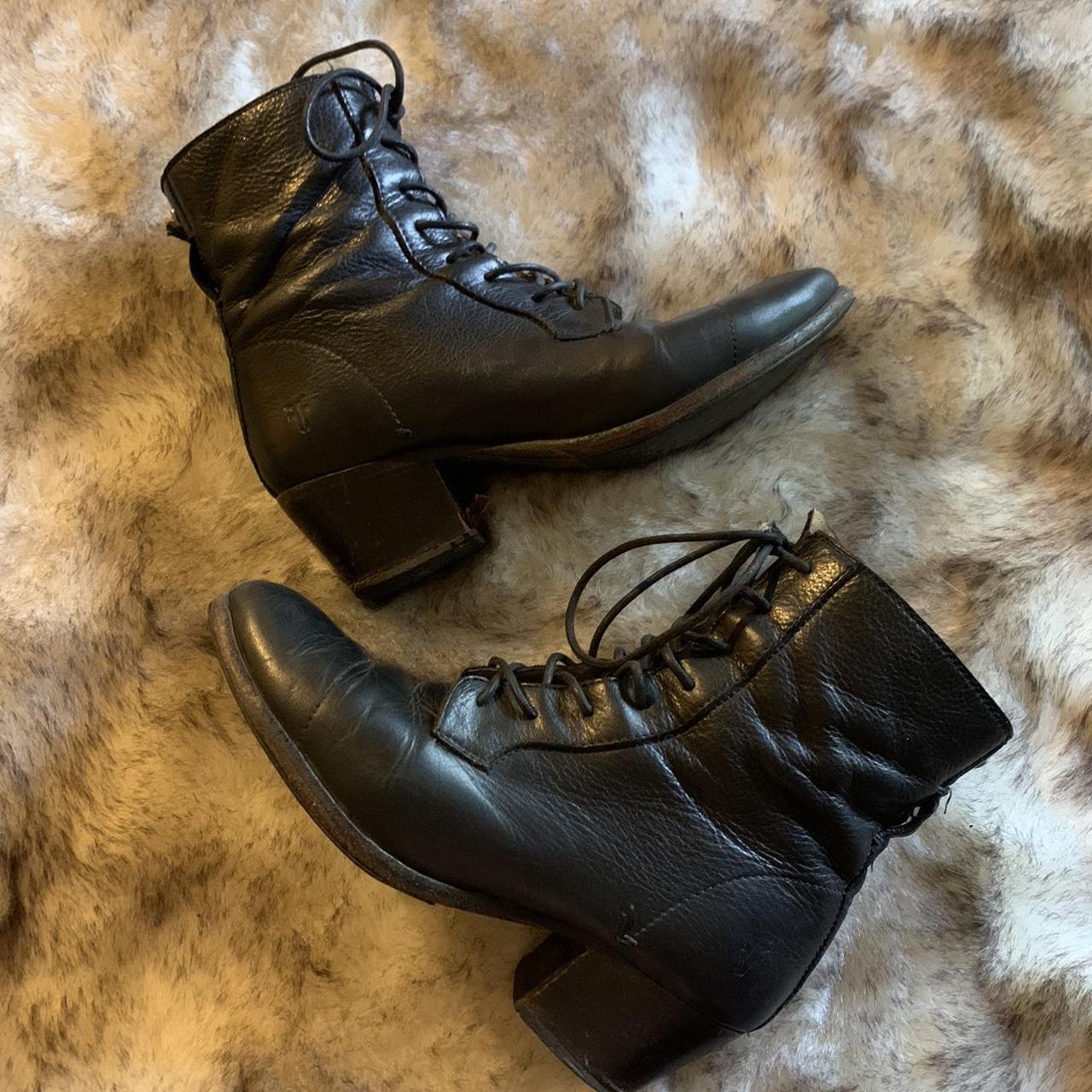 FRYE Leather boots super witchy little pointed toe