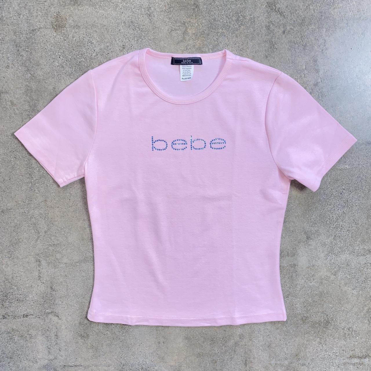 This vintage 00's Pink Bebe Baby Tee with it's... - Depop