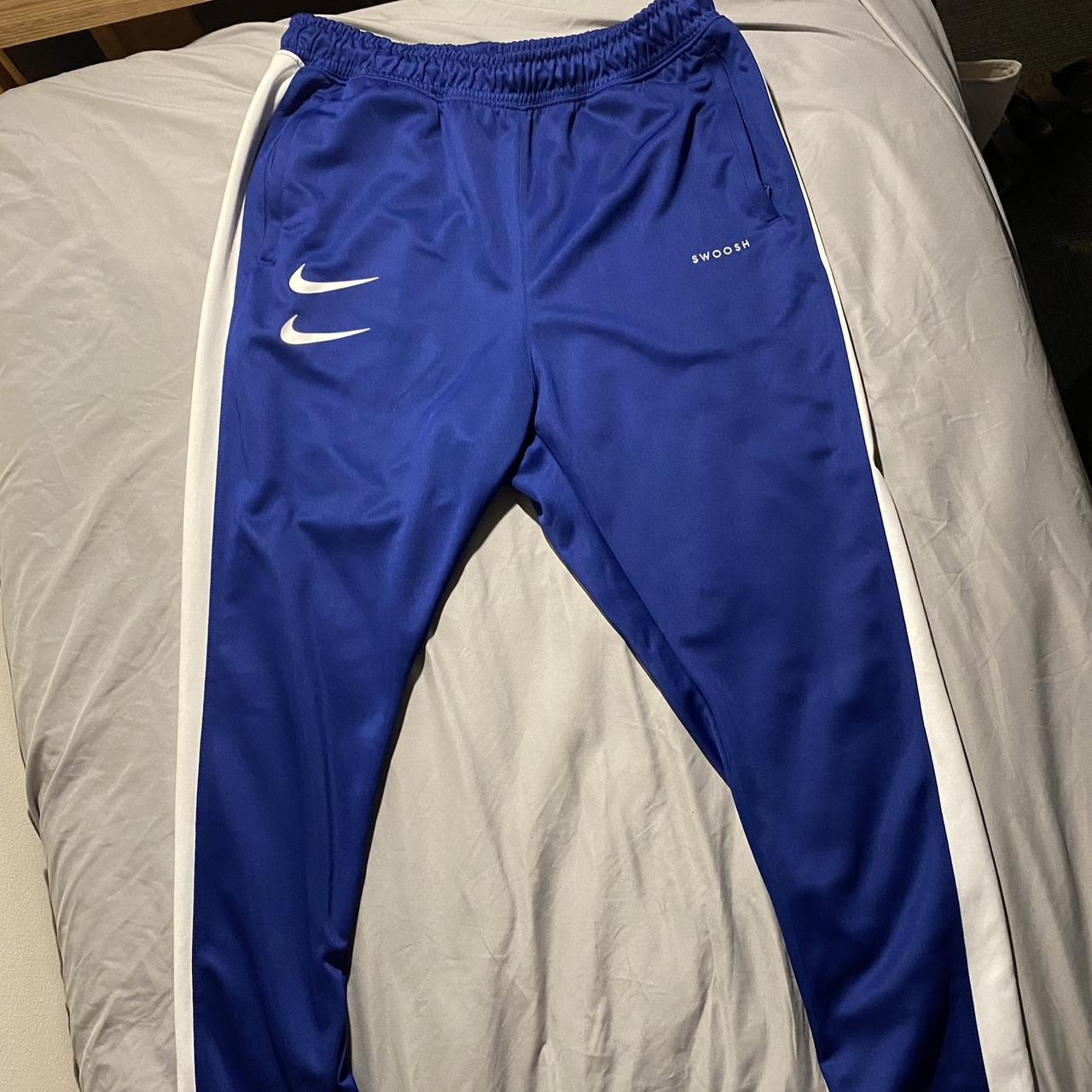 Pants Blue Nike Tracksuit Double Swoosh Nike Double Swoosh Fleece