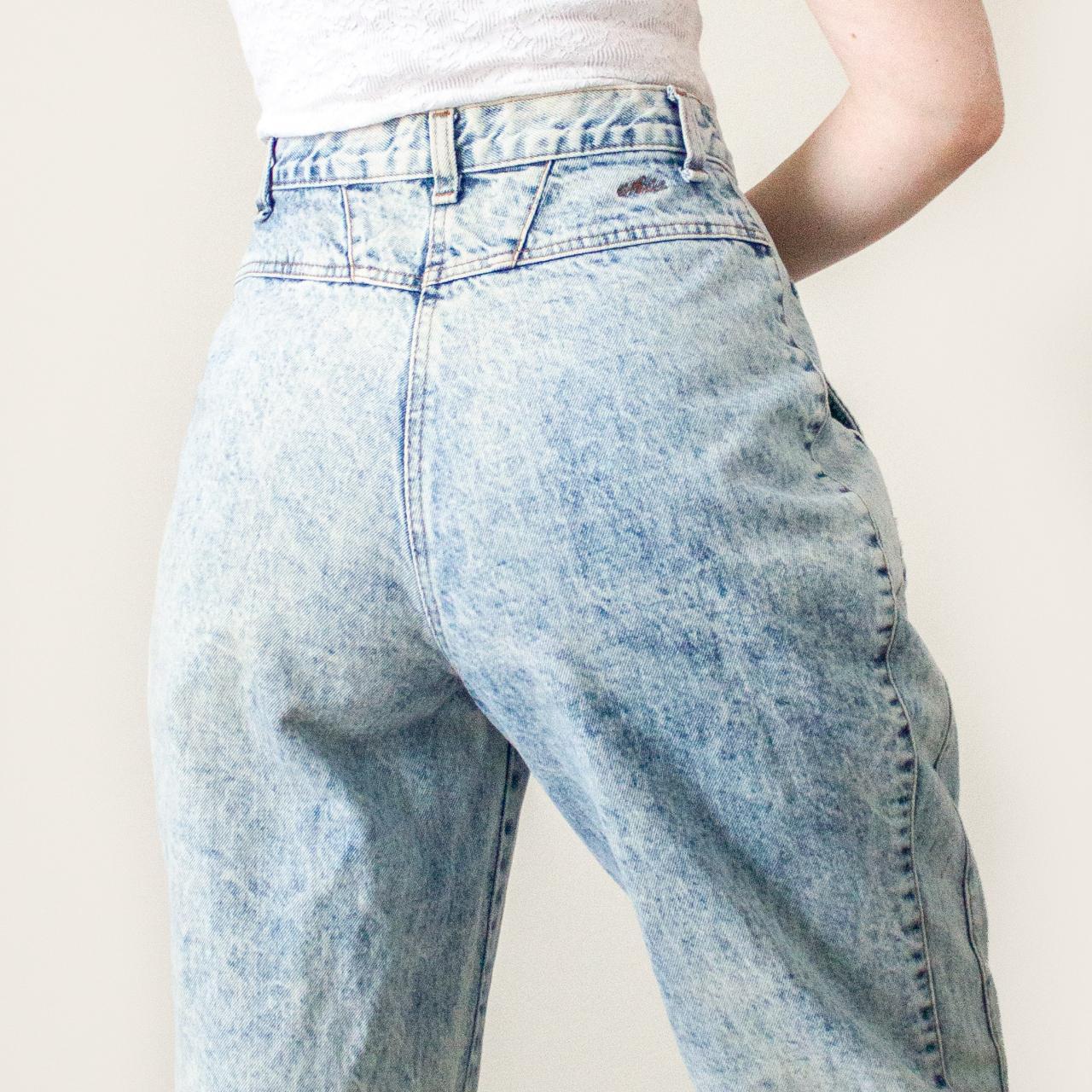 Vintage pleated acid wash mom jeans Tag size 16,... - Depop