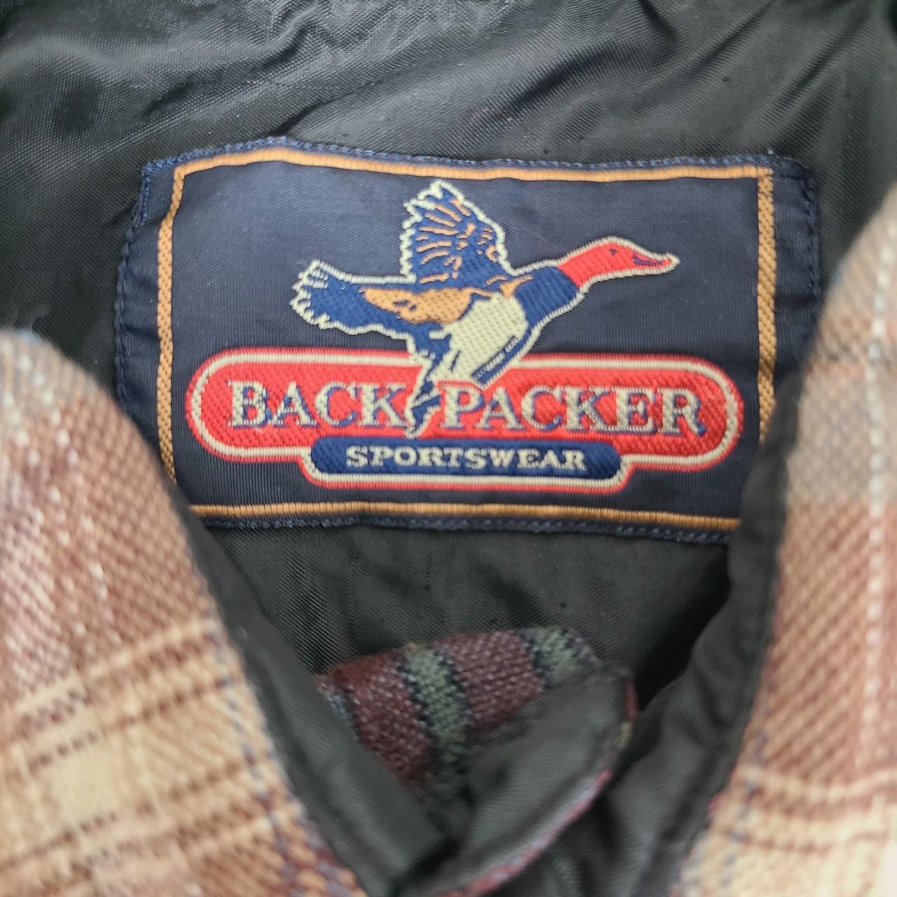 Vintage Back Packer Flannel Plaid Button Down with - Depop