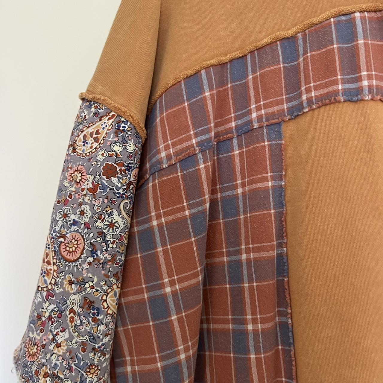 Women's Shirt - Multi/Brown - M – Patchwork overs… - image 4