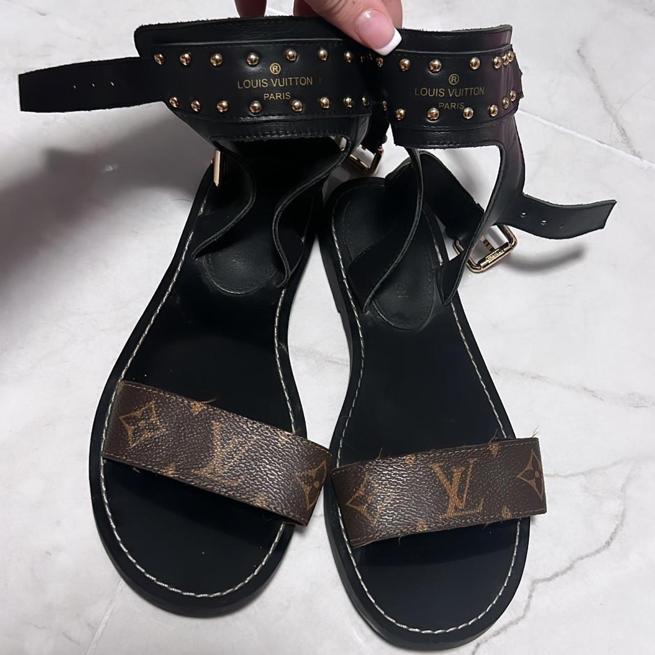 Louis Vuitton Leather Gladiator Sandals  Dress Raleigh Consignment