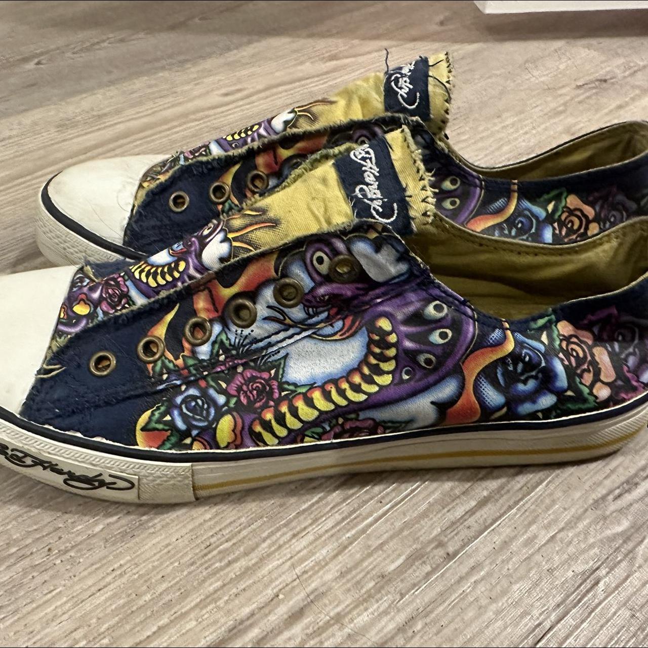 Multi colour Ed Hardy shoes Unisex shoes size