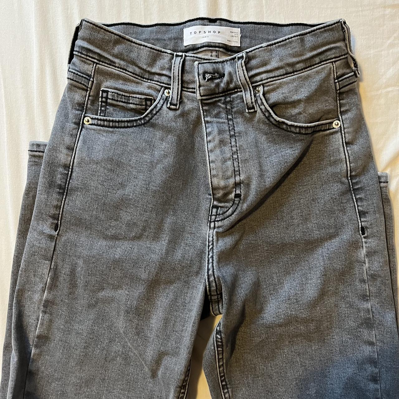 Topshop grey Jamie jeans - waist 26 (UK size 8) -... - Depop