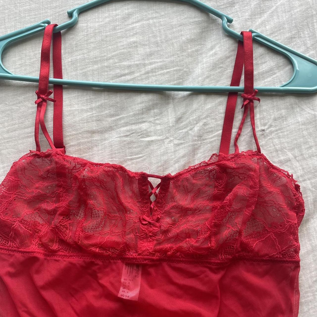 “b.tempt’d” Red Mesh Lingerie Dress So So... - Depop