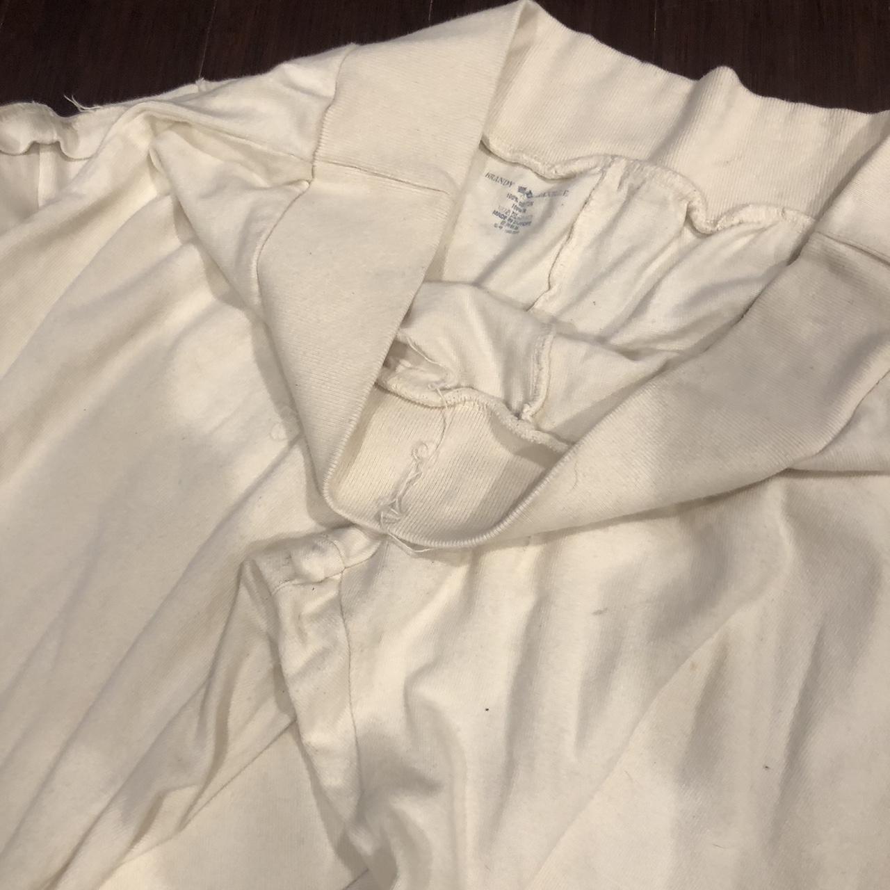 Brandy Melville pants cream/ white like sweats but... - Depop