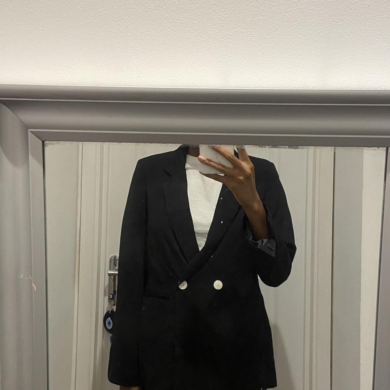 Miss Selfridge Womens Black Premium Silky Blazer Depop