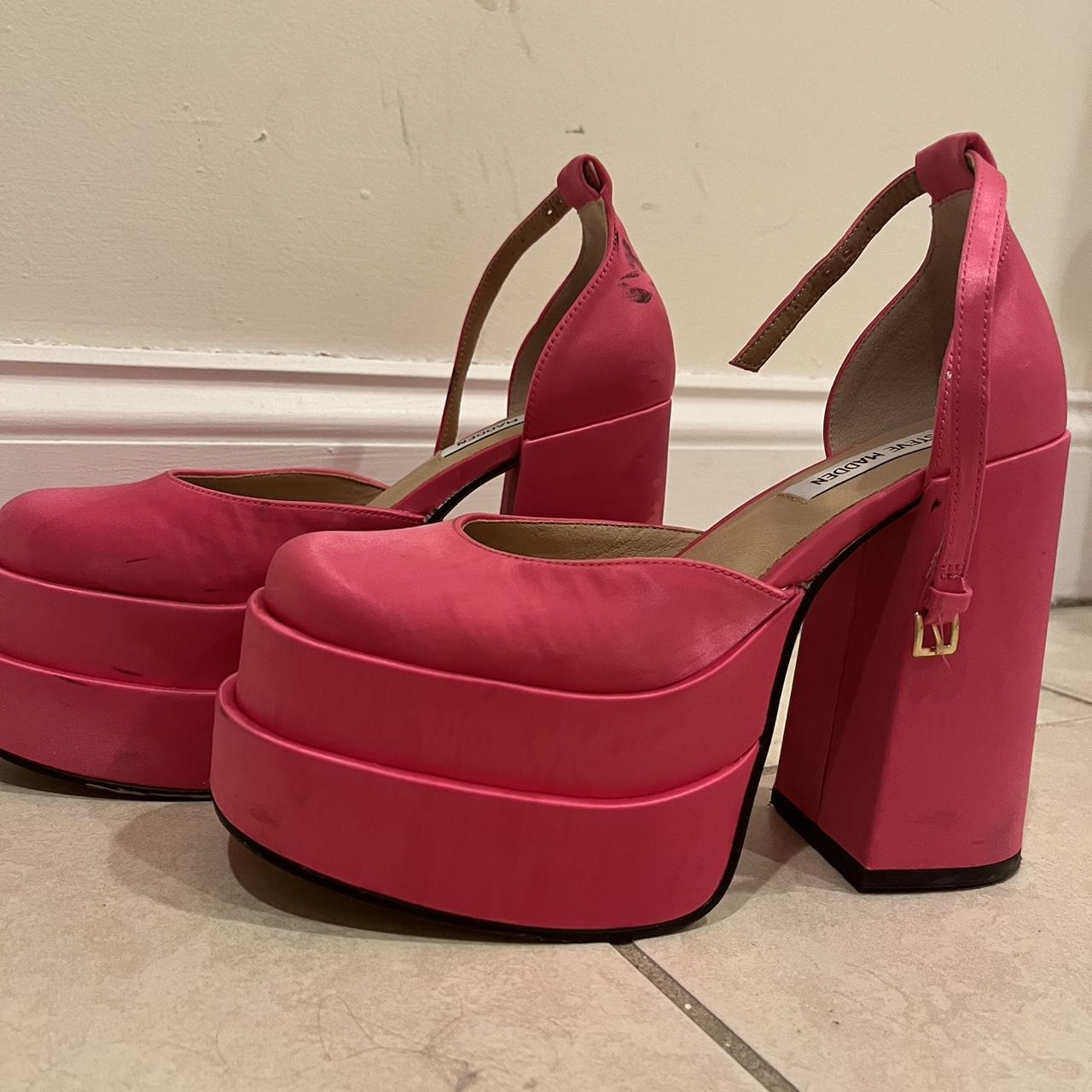 Steve Madden Women S Pink Boots Depop