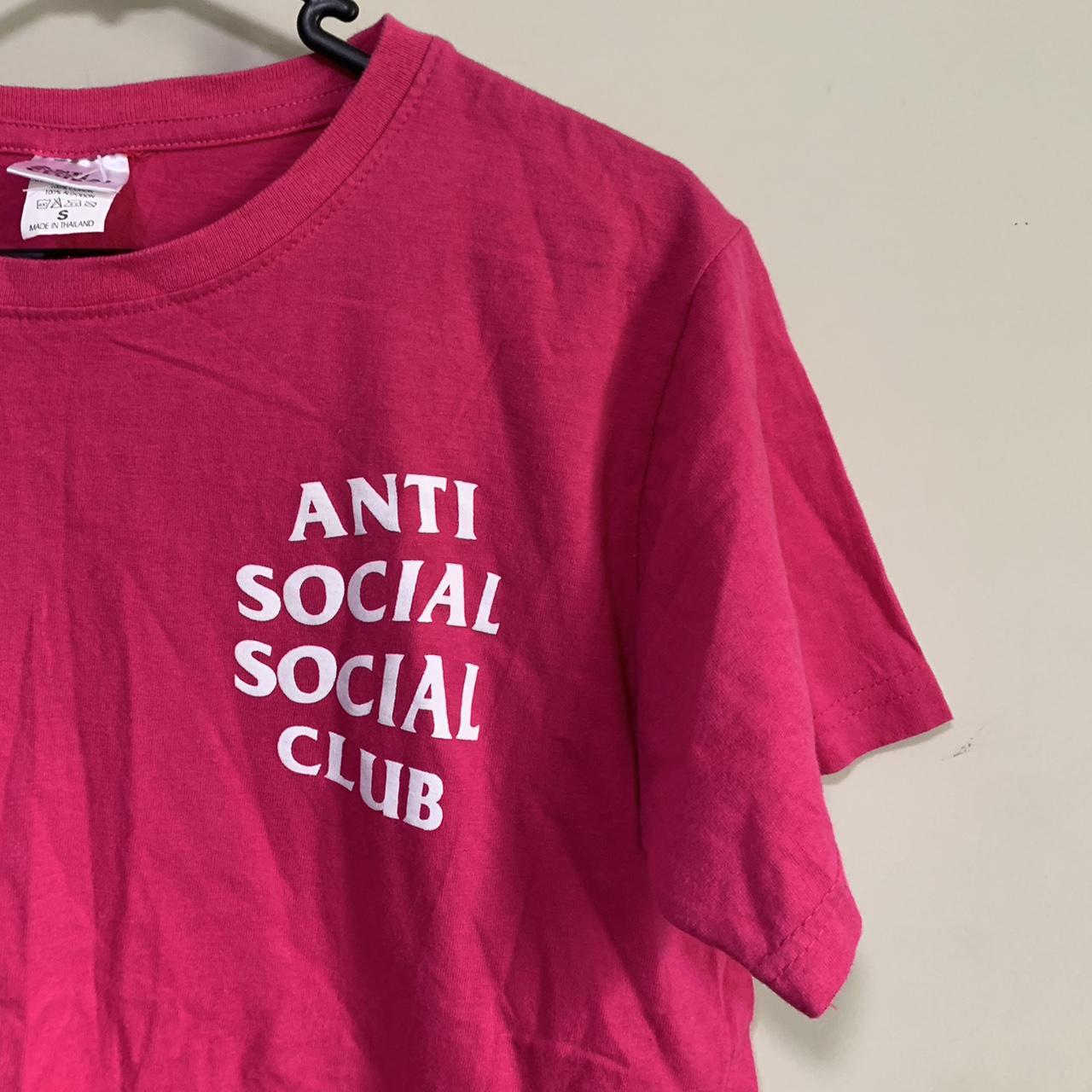 Anti Social Social Club Women S White And Pink T Shirt Depop   P0 