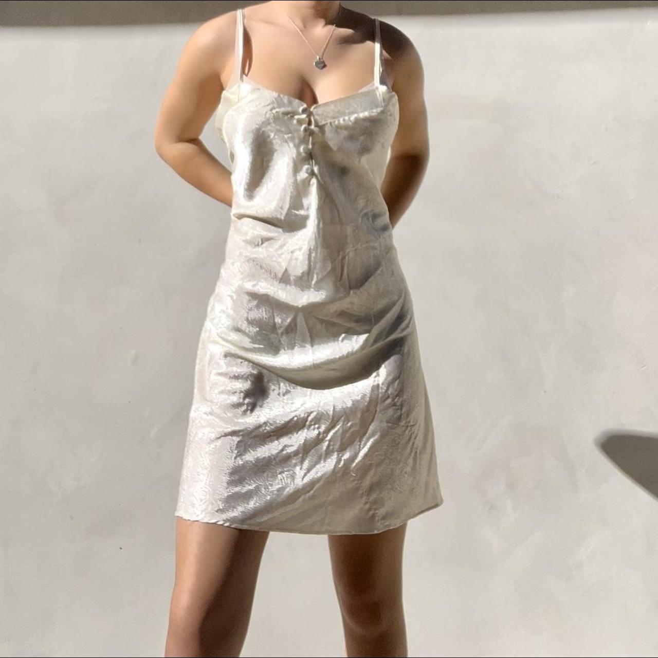 cream babydoll slip dress y2k 🤍 the most stunning... Depop